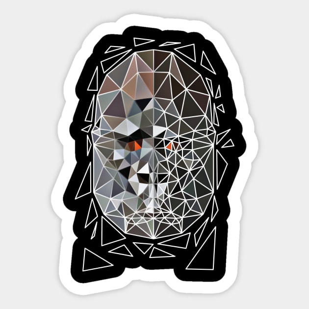 Geometric gorilla Sticker by Jackson Lester